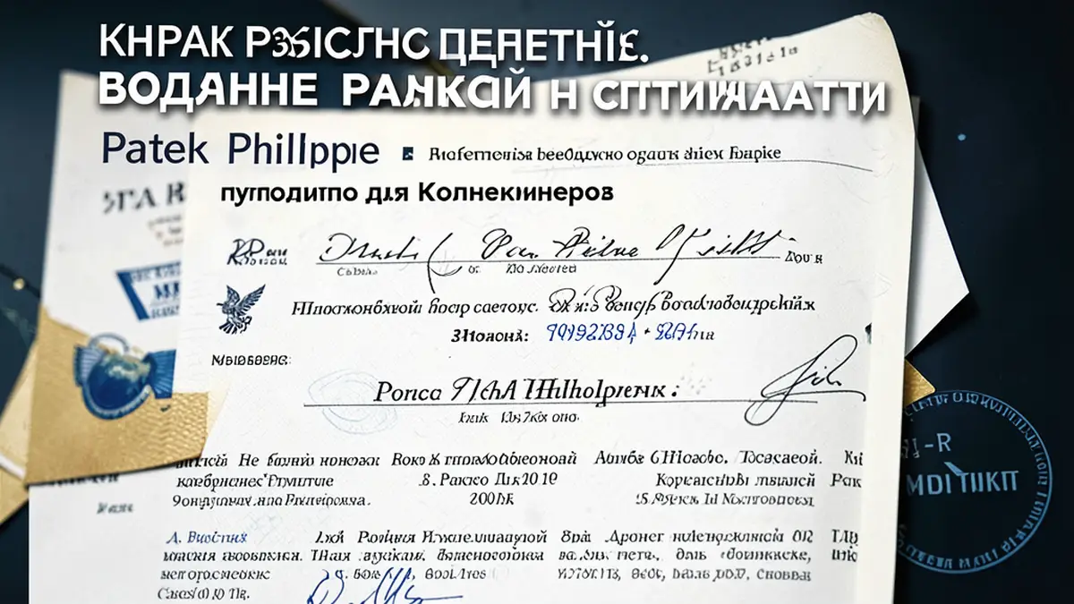 Как распознать секретные водяные знаки на сертификатах Patek Philippe: руководство для коллекционеров