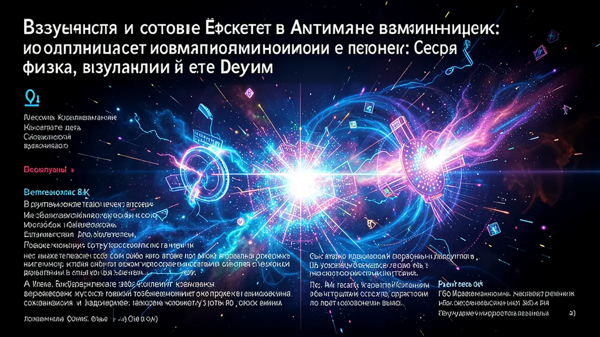 Визуальные и цветовые эффекты в антиматерных взаимодействиях: физика, визуализация и дизайн