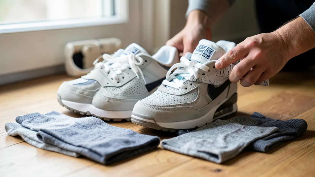 Как толщина носков влияет на выбор размера кроссовок Nike Air Max 95 — рекомендации и таблицы